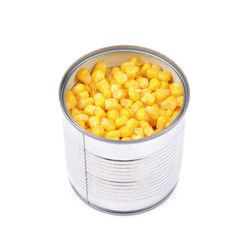 Canned corn in a tincan isolated