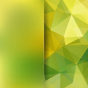 Abstract Geometric Style Green Design Background. Blur Backdrop