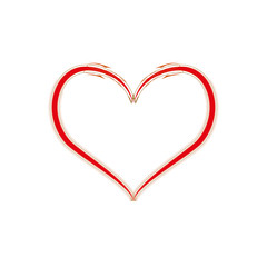 Heart doodle set, vector illustration hand drawn