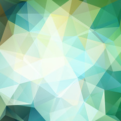 Fototapeta premium Abstract polygonal vector background. Green geometric illustration