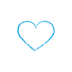 Heart doodle set, vector illustration hand drawn