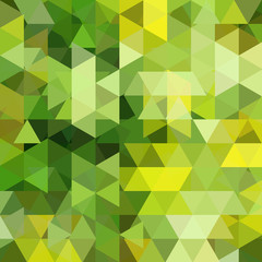 Fototapeta premium Geometric pattern, triangles vector background in green tones.