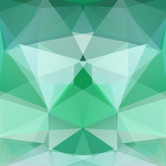 Abstract mosaic background. Green triangle geometric background.