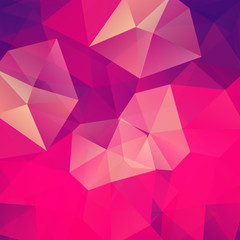 Naklejka premium abstract background consisting of pink, orange triangles, vector