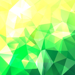abstract background consisting of yellow, green triangles, vector