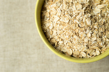 Some oatmeal in the plate