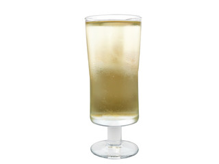 apple cider in a glass glass