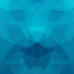 Fototapeta premium Polygonal blue vector background. Can be used in cover design
