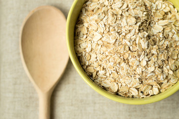 Some oatmeal in the plate