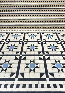 Mosaic on the street, Bayswater, London, United Kingdom 