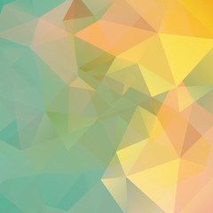 abstract background consisting of yellow, green, orange triangles