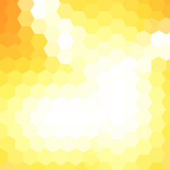 Fototapeta na wymiar Geometric pattern, vector background with hexagons in yellow tones