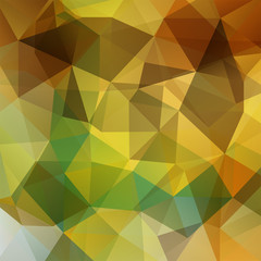 abstract background consisting of yellow, green, brown triangles