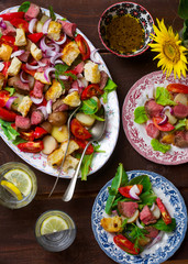 roast beaf  and potato warm salad