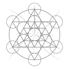 sacred geometry symbol. Stock vector illustration - 118195967