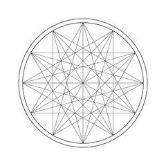 sacred geometry symbol. Stock vector illustration