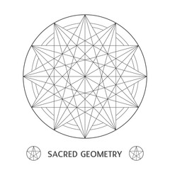 sacred geometry symbol. Stock vector illustration