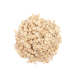 Pile of oatmeal flakes isolated
