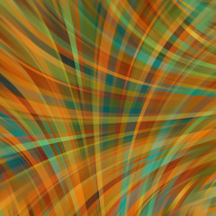 Colorful smooth light lines background. Orange, brown, green colors