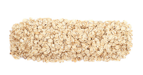 Pile of oatmeal flakes isolated