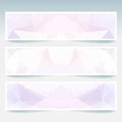 Set of banner templates with abstract background. Modern vector