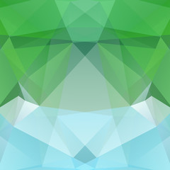 Fototapeta premium Background of geometric shapes. Green mosaic pattern.