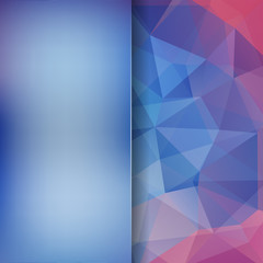 Obraz premium Abstract geometric style blue background. Blur background 