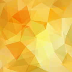 Abstract polygonal vector background. Yellow geometric vector