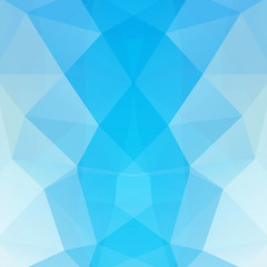 Fototapeta premium Geometric pattern, polygon triangles vector background in blue triangles