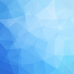 Fototapeta premium Background of geometric shapes. Blue mosaic pattern. Vector EPS