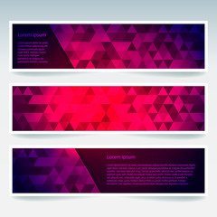 Fototapeta premium Abstract banner with business design templates. Set of Banners 