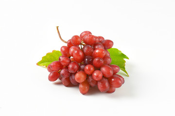 wet red grapes