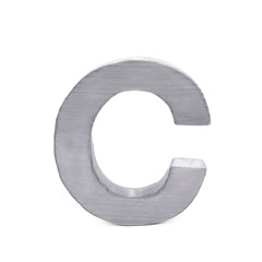 Single sawn wooden letter isolated