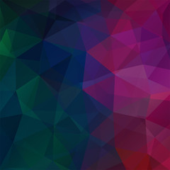 Obraz premium abstract background consisting of dark green, blue, purple triangles