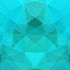Geometric pattern, polygon triangles vector background in blue 