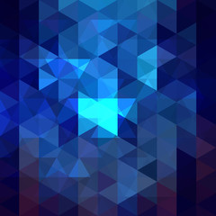 Background of geometric blue shapes. Abstract triangle geometric