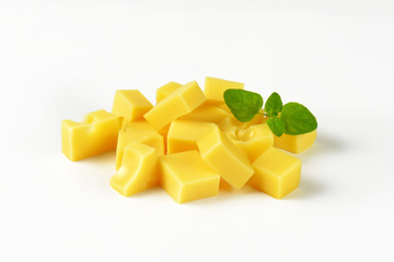 cubes of emmental cheese