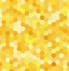 Background made of hexagons. Seamless yellow background. 