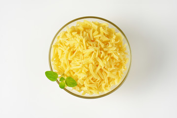 bowl of grated cheese