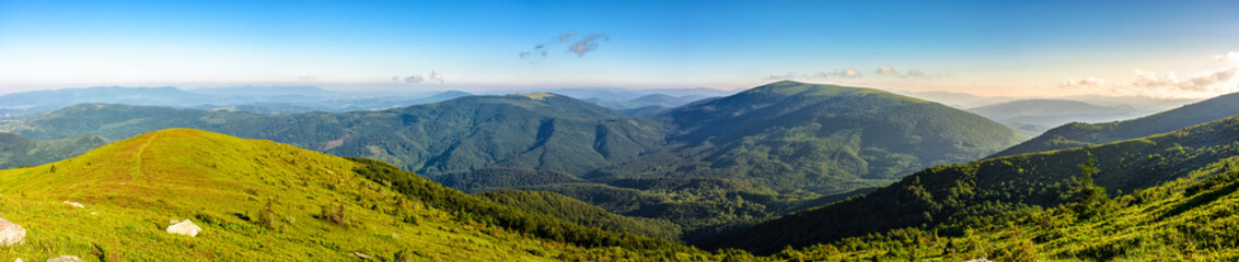 hillside panorama in mountains