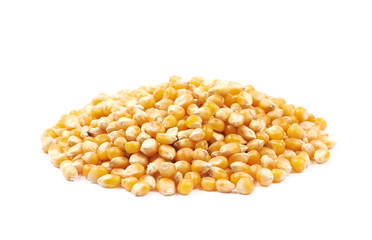 Pile of corn kernels isolated
