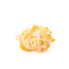 Single popcorn flake isolated
