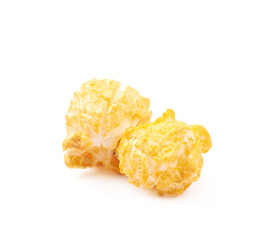 Pile of popcorn flakes isolated