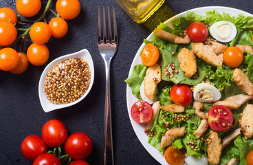 Healthy Chicken Caesar Salad