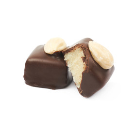 Chocolate confection candy isolated