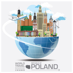Republic Of Poland Landmark Global Travel And Journey Infographi