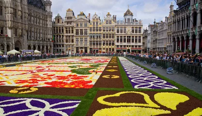 Selbstklebende Fototapete Brüssel Blumenteppich 2016 in Brüssel