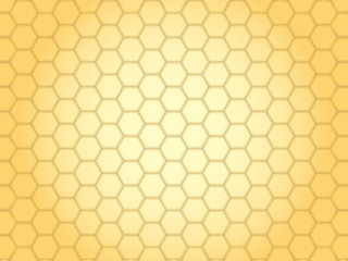 Golden honeycomb cells background. Vector illustration