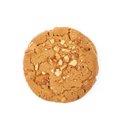 Peanut butter homemade cookie isolated