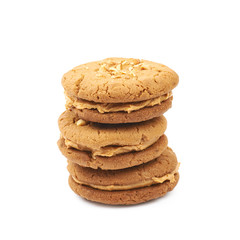 Peanut butter homemade cookie isolated